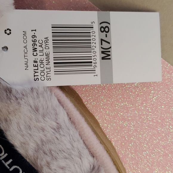 πHPπ! Nautical πNWTπ Size 7/8 Lilac Faux Fur Slippers!πππ - Picture 3 of 13